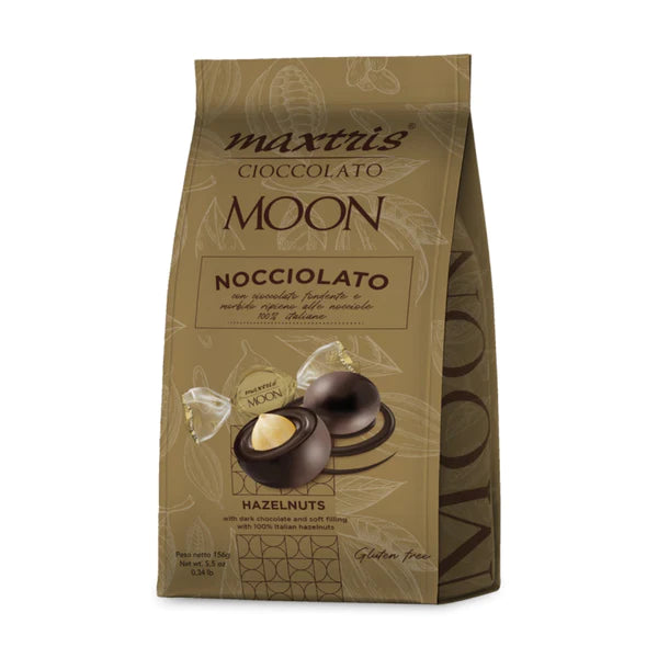 Maxtris Chocolates Moon stuffed with hazelnut Sorella Boutique
