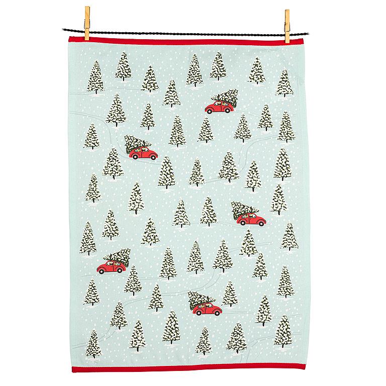 Red Car & Trees Tea Towel (Copy)