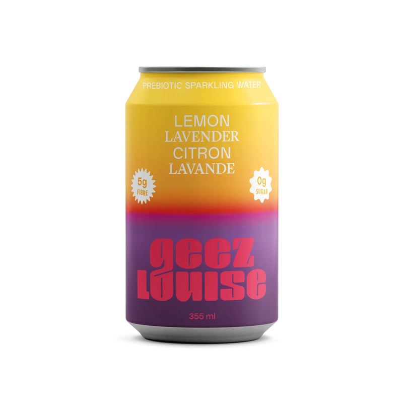 Geez Louise Sparkling Water Lavender Lemon (4-pack)