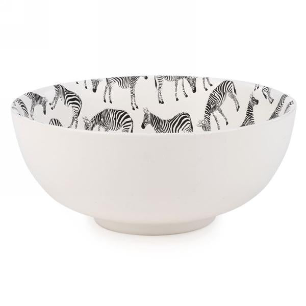Large bowl with zebra