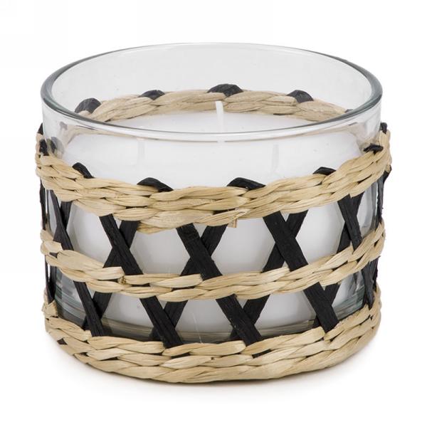Scented candle weave black & natural (Large)