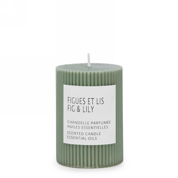 Green pillar candle - Lily & Fig