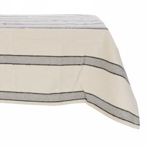 Grey & Natural Lined Table Cloth