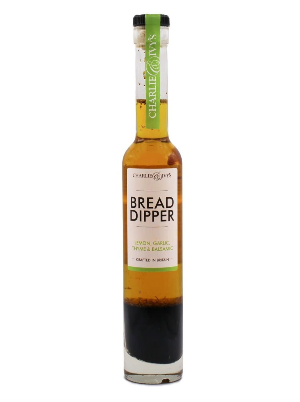 Bottle of Charlie Jane's Bread Dipper on a white background