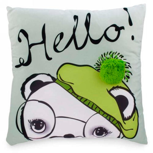 HELLO! Green Pillow