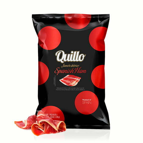 Quillo Chips – Iberian Ham Gourmet Potato Chips, 130g