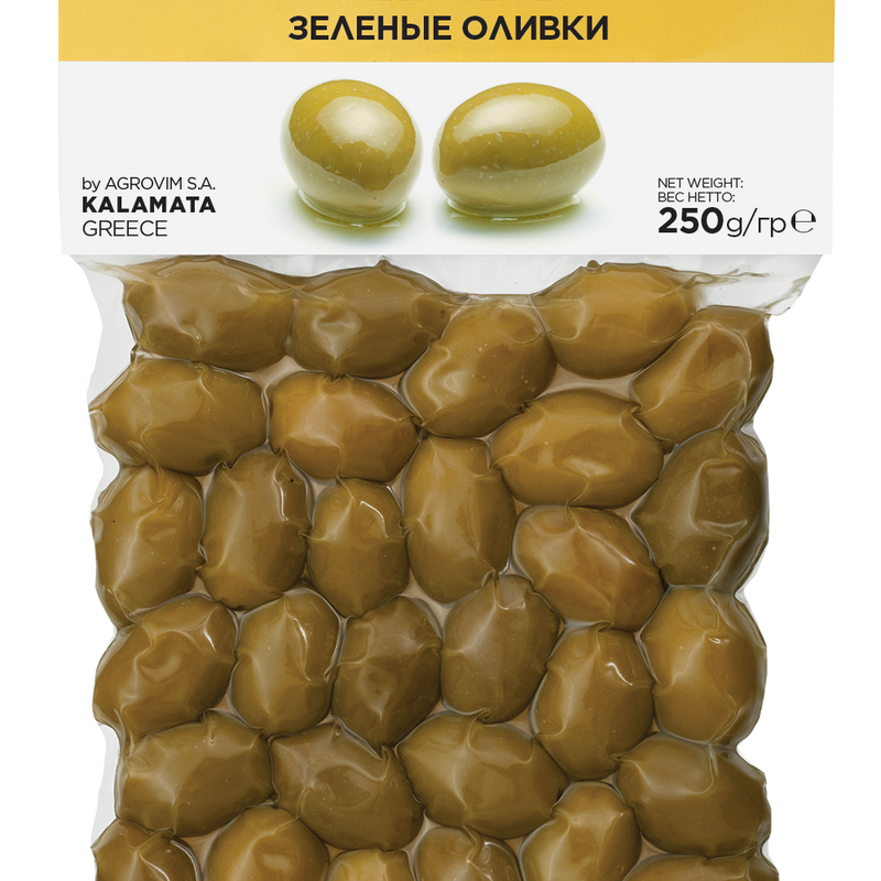 ILIADA Green Olives Stuffed with Red Pepper Vacuum 250gr