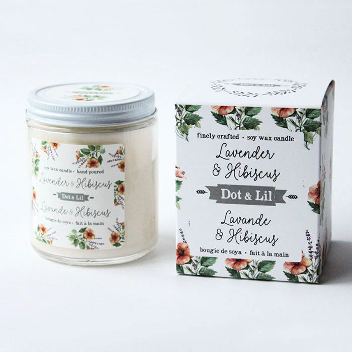Dot & Lil - lavender & hibiscus soy candle