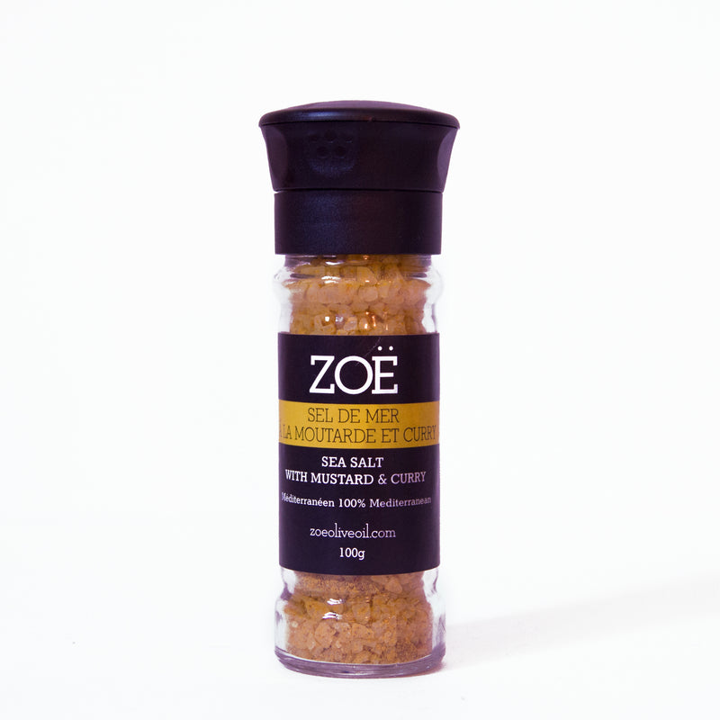 Zoe Infused Mustard & Curry Salt Mill