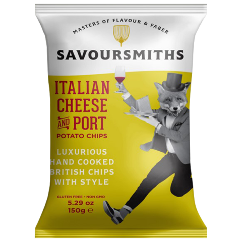Savoursmiths Italian Cheese & Port Crisps