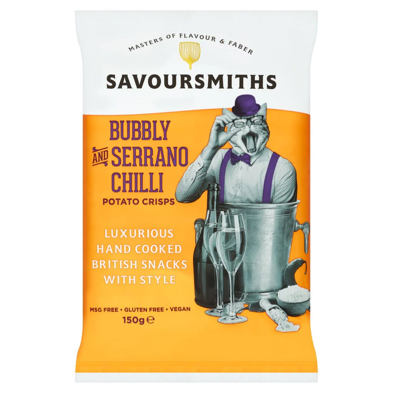 Savoursmiths Bubbly Wine and Serrano Pepper Crisps