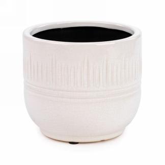 Off white textured pot