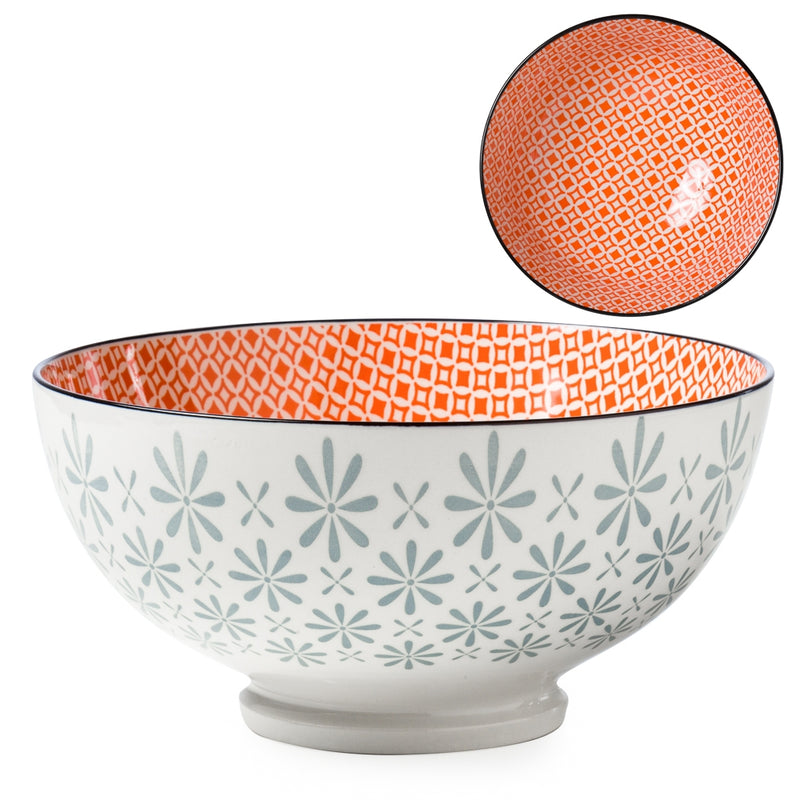 Kiri Porcelain Large Bowl - Gerbera Diamond