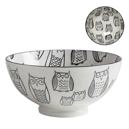 Kiri Porcelain Medium Bowl - Owl