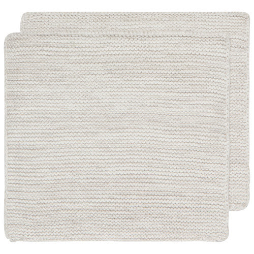 Dove Gray Knit Dishcloths (Set of 2)